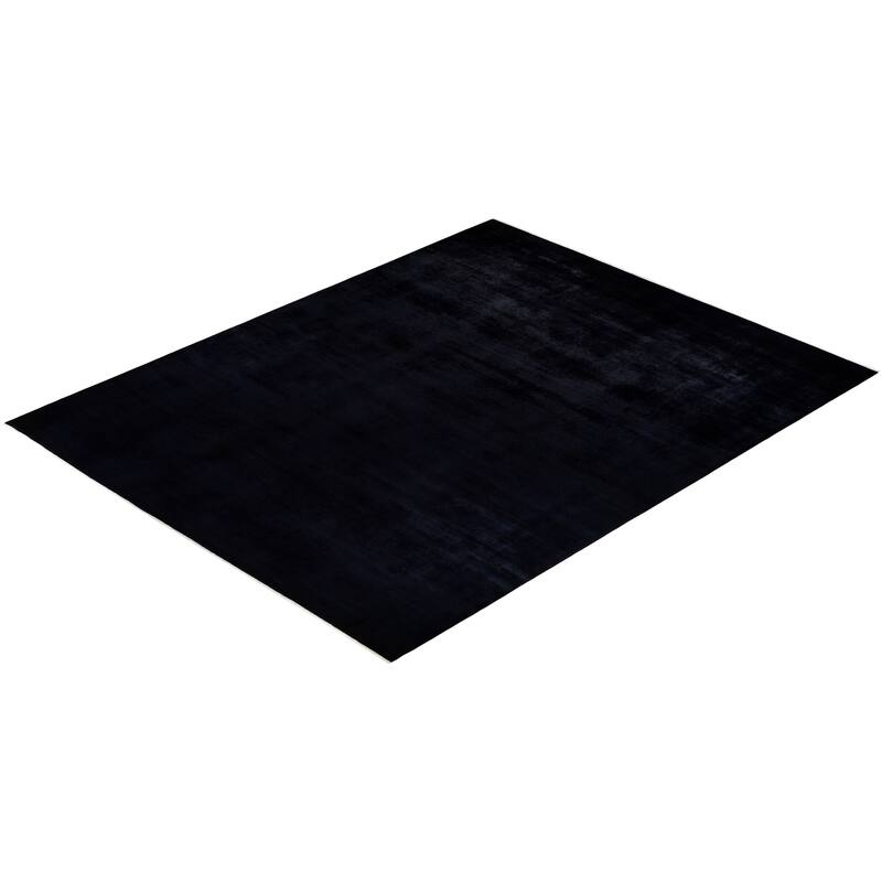 Overton Hand Knotted Wool Vintage Inspired Modern Contemporary Overdyed Purple Area Rug - 12' 3" x 15' 7"