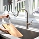 preview thumbnail 8 of 8, Pull Down Kitchen Sink Faucet with Magnetic Docking Sprayer, Single Handle Stainless Steel Kitchen Sink Faucets with Deck Plate