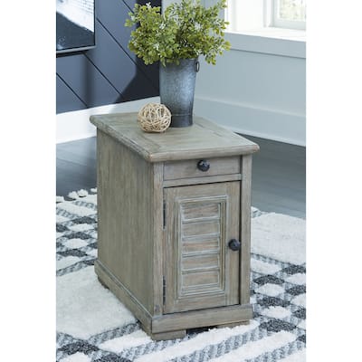Signature Design by Ashley Moreshire Gray Chair Side End Table - 14"W x 24"D x 23"H