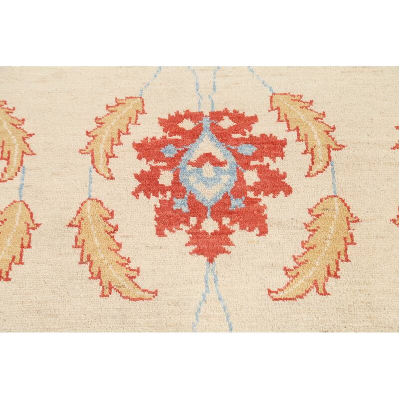 Vegetable Dye Floral Ziegler Area Rug Wool Hand-knotted Foyer Carpet - 3'2" x 4'4"