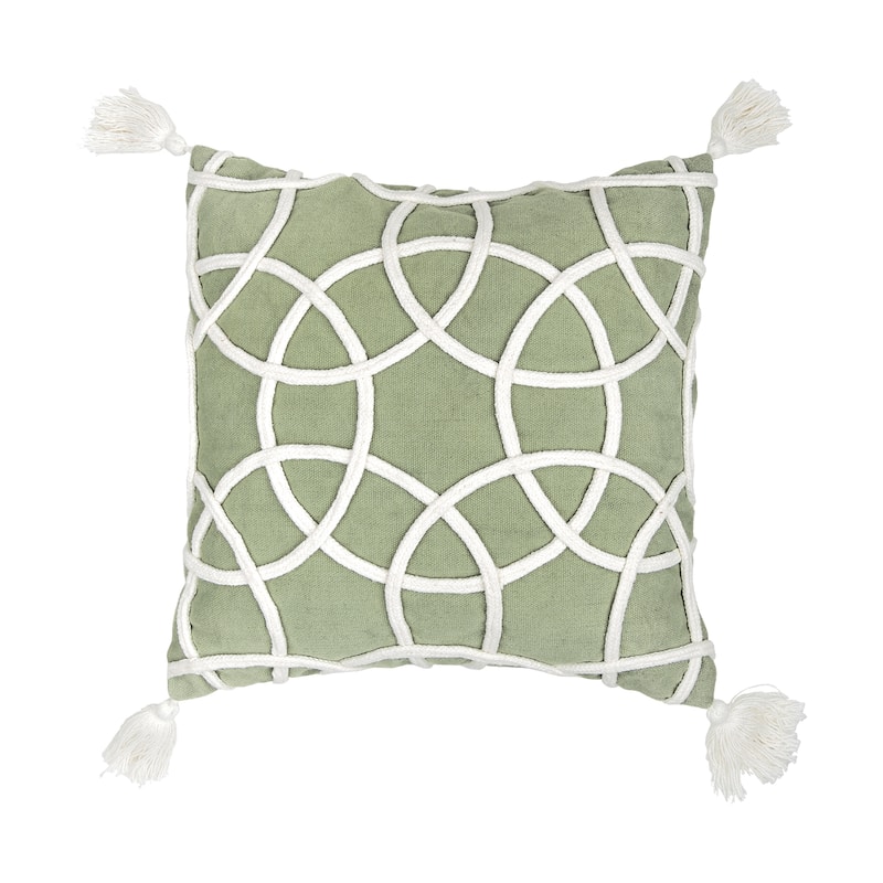 18" x 18" Lily Sage Geometric Throw Pillow