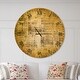 preview thumbnail 8 of 7, Designart 'Antique face on Parchment' Oversized Rustic Wall CLock