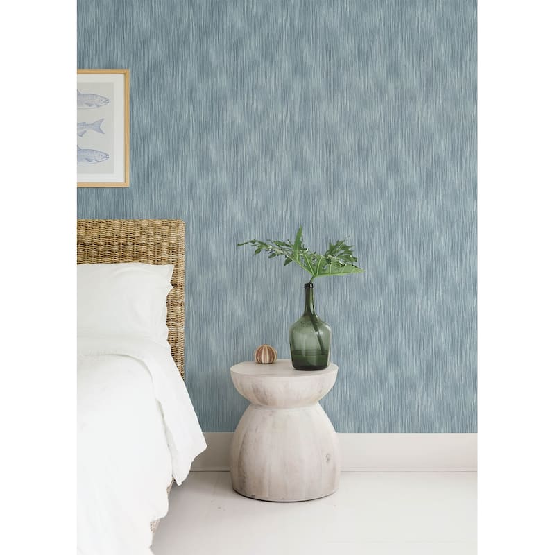 A-Street Prints Largo Sky Blue Striated Wallpaper