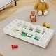 preview thumbnail 9 of 7, The 2 in 1 Rollaway Play Table and Toy Organizer Compatible with Lego Suitable for Storing Under Bed or Sofa-White