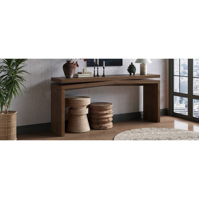 GDF Studio - Farmhouse Wooden Console Table for Entryway