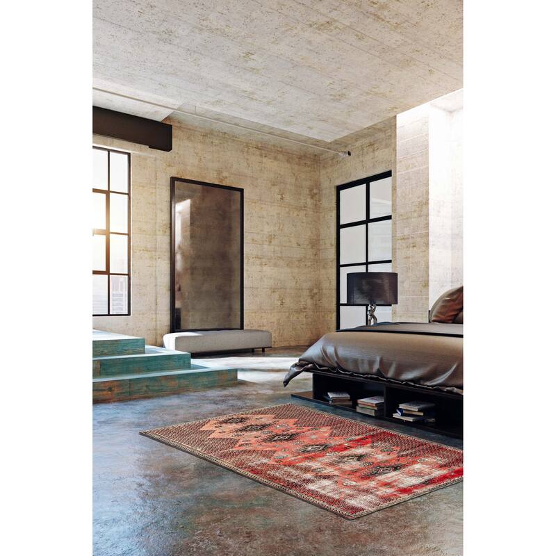 ECARPETGALLERY Hand-knotted Andelz Copper Wool Rug - 3'10 x 6'9