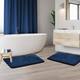 Clara Clark Ultra Soft Plush Bathroom Rug - Non-Slip, Velvet, Memory Foam Bath Mat - Set of 2