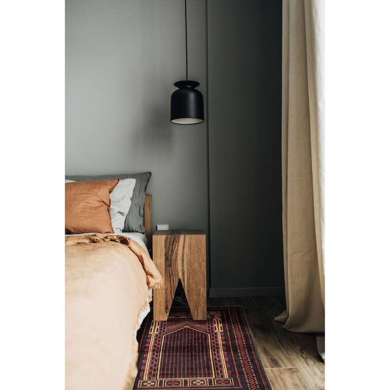 ECARPETGALLERY Hand-knotted Teimani Dark Brown Wool Rug - 3'3 x 5'0