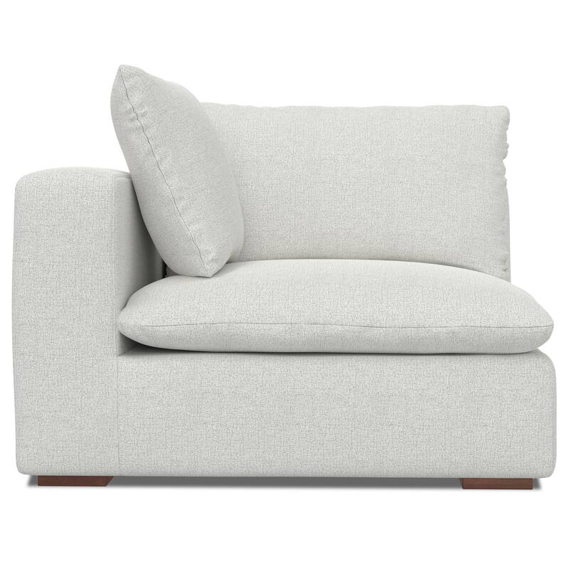WyndenHall Marlee Left-Arm Sofa Module in Velvety Chenille Performance Fabric