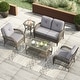 preview thumbnail 6 of 15, Corvus Padova 4-piece Wicker Patio Chat Set