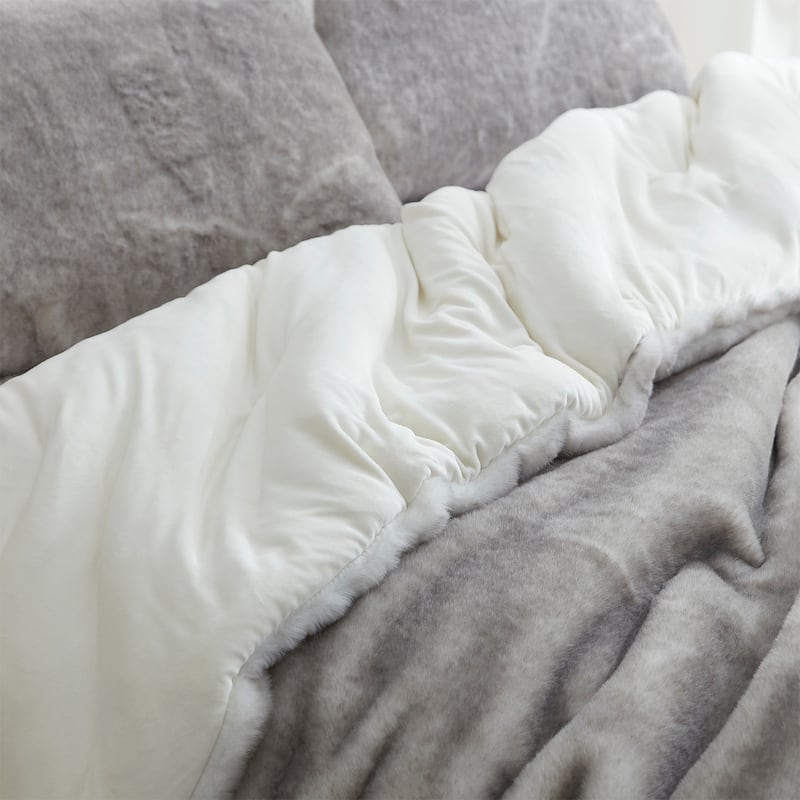 Fox in the Coconut Tree - Coma Inducer® Oversized Comforter Set - Frosty Gray Coconut