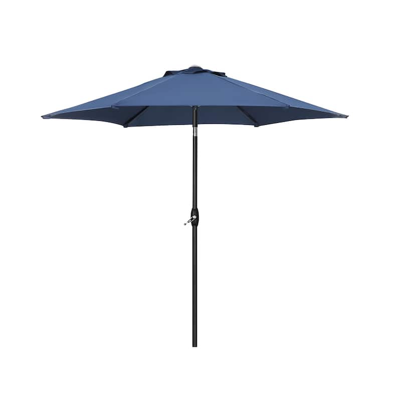 Ainfox 7.5FT Patio Umbrella Crank Lift Push Button Tilt Without Base Ourdoor Hexagonal Umbrella