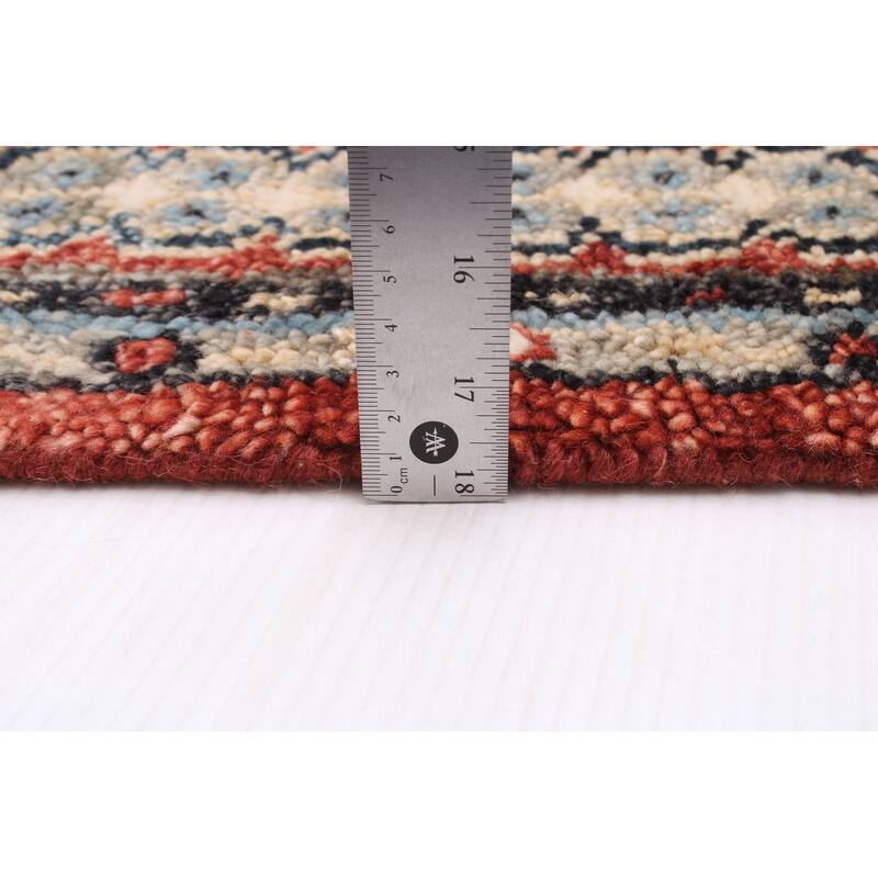 ECARPETGALLERY Hand-knotted Jules Serapi Dark Red Wool Rug - 7'9 x 9'10