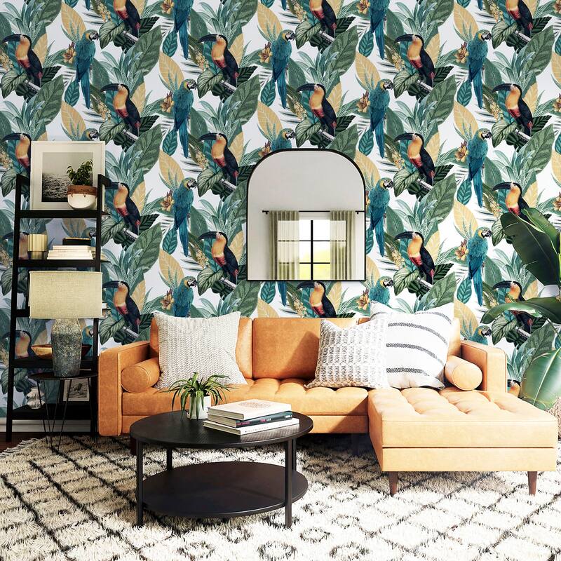 Arthouse Trudie Multicolor Toucan Macaw Wallpaper