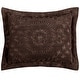 preview thumbnail 63 of 78, Better Trends Rio Collection in Floral Design 100% Cotton Tufted Unique Luxurious Machine Washable Tumble Dry Chocolate - Standard Sham