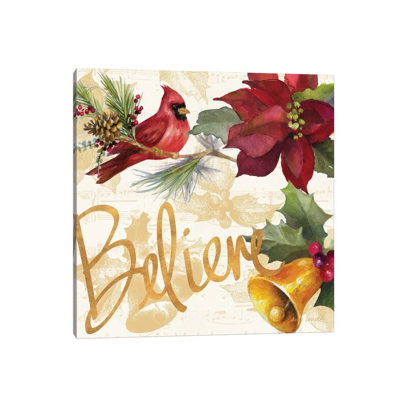 iCanvas "Christmas Poinsettia IV" by Lanie Loreth Canvas Print