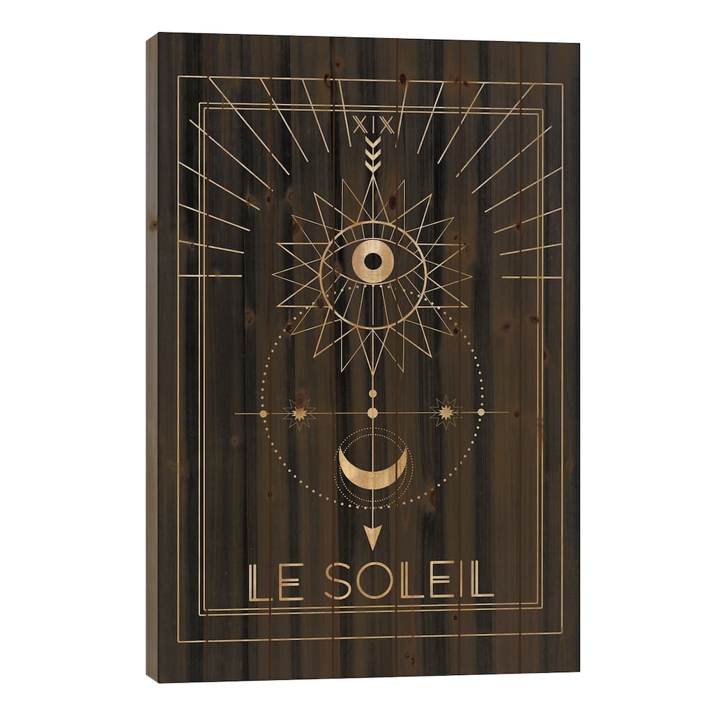 Le Soleil Print On Wood by Emanuela Carratoni - Multi-Color