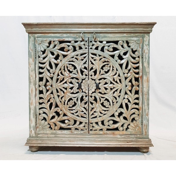 Antique indian store doors rustic credenza