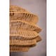 Modern Wicker Rattan Coastal Basket Pendant Light Handwoven - 19" Wide