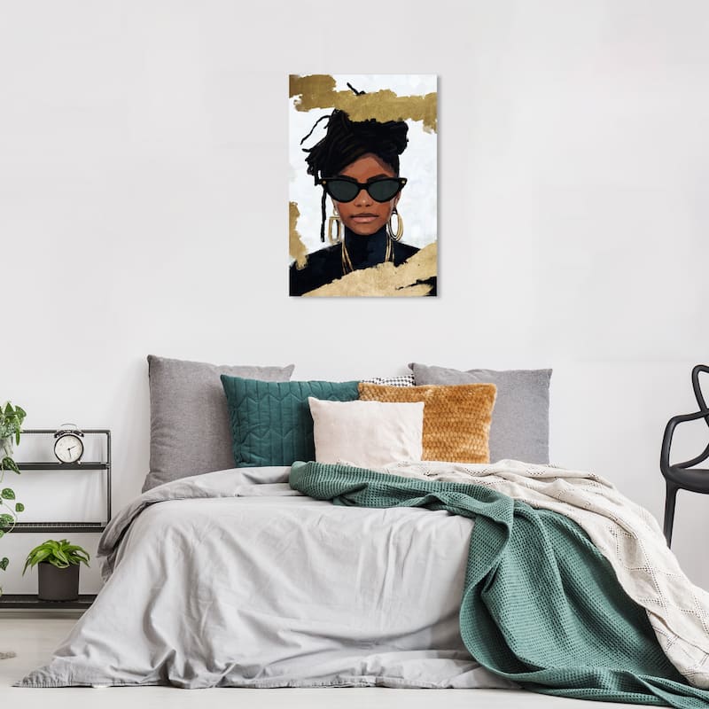 Wynwood Studio Canvas Fashion and Glam Mystified Gold and Metallic Gold Glam Wall Art Canvas Print - 24 x 16