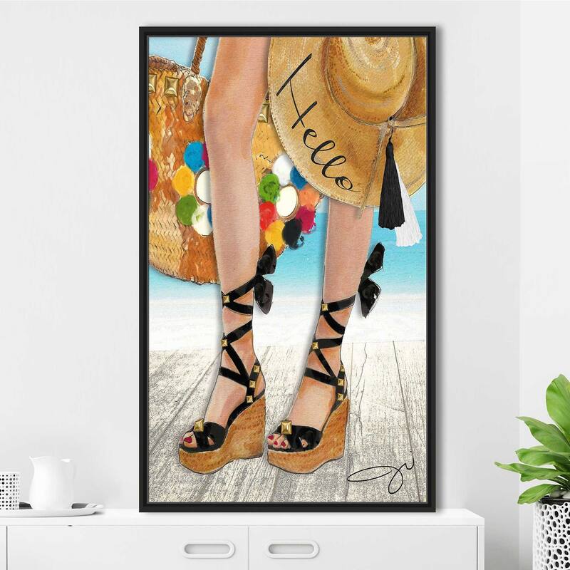 "Hello Beach Day" by Jodi Print on Floating Canvas