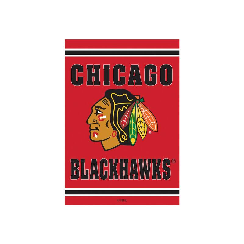 Embossed Suede Flag, House Size, Chicago Blackhawks