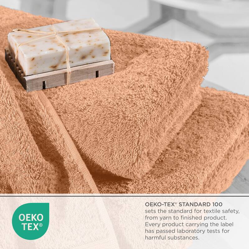Superior Miami 100% Cotton 6-Piece Towel Set - Lightweight & Quick Drying