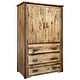 preview thumbnail 1 of 4, Homestead Collection Pine Armoire/Wardrobe, Stained & Lacquered