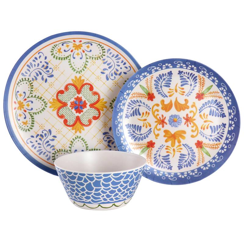 Laurie Gates California Designs Tierra 12Pc Bamboo Fiber Dinnerware