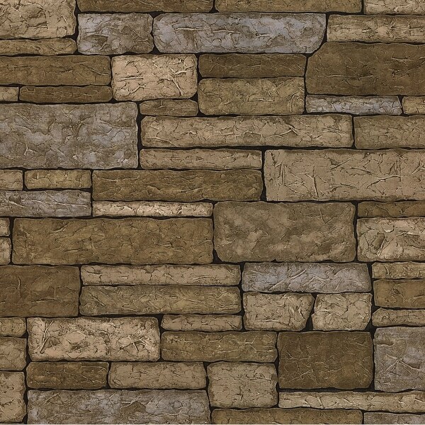 Brewster 412-41391 Bristol 56 Sq.Ft. Brick Imitating Wallpaper - One Roll - N/A