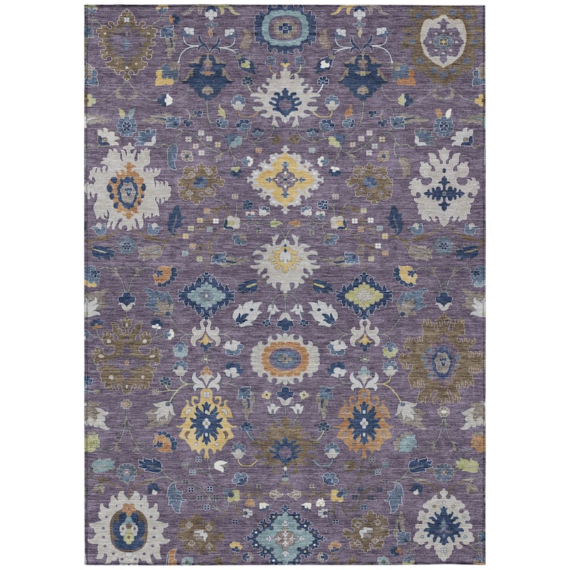 Machine Washable Indoor/ Outdoor Traditional Marci Chantille Rug