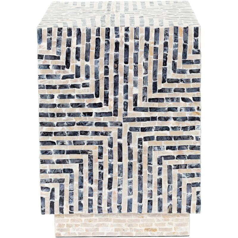 Akane Shell Geometric End Table