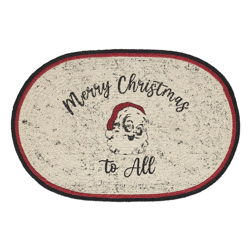 Jolly Ole Santa Jute Oval Placemat 10x15