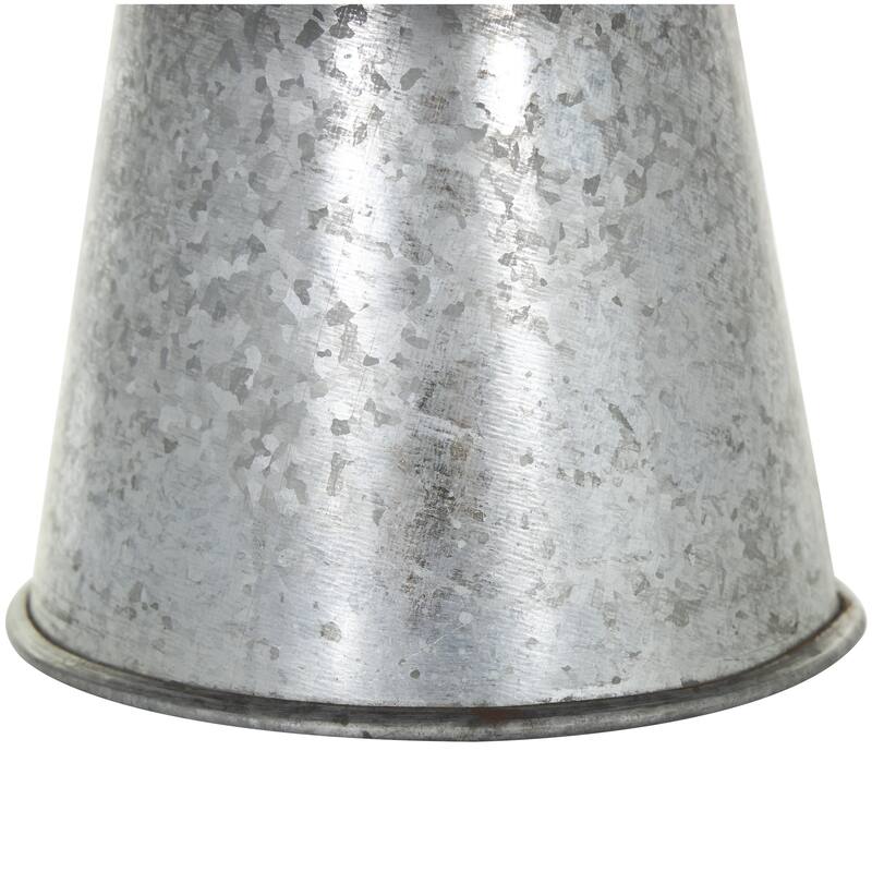 Metal Galvanized Cake Stand - Gray - Roche River Decor