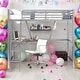 preview thumbnail 2 of 10, Twin Size Loft Bed With Built-in Desk And Shelf for Home