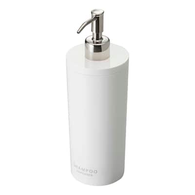 Yamazaki Home Round Shower Dispenser - Three Styles, ABS Plastic, Shampoo, 16.9 fluid oz., 500 ml