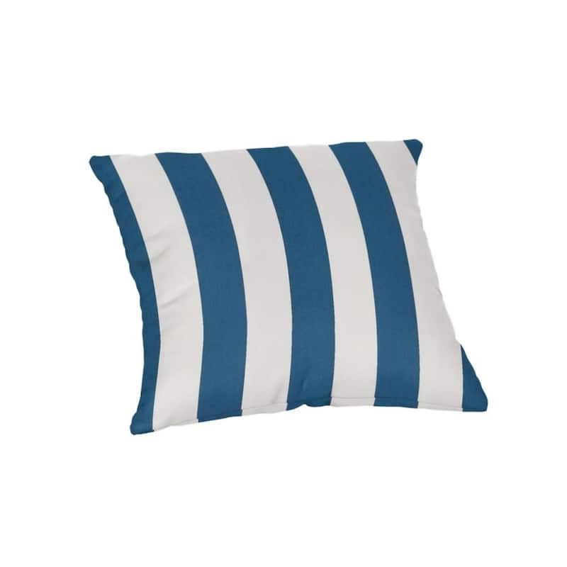 Sunbrella 16-inch Square Striped Outdoor Throw Pillow - Maxim Regatta