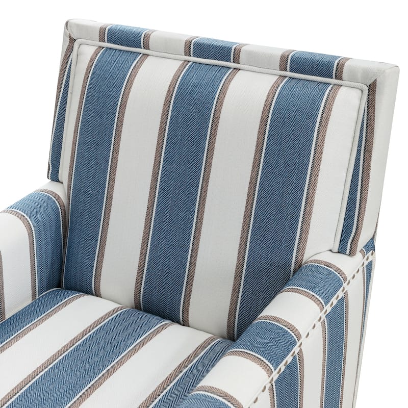 LUE BONA Linen Upholstered Modern Accent Chair Armchair with Pillow for Living Room - 25.6 in.W x 30.7 in.D x 35 in.H