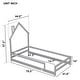 preview thumbnail 21 of 33, Twin Size Wood bed with House-shaped Headboard Floor bed with Fences