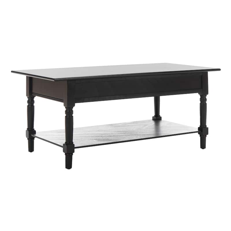 SAFAVIEH Cape Cod Black 2-drawer Coffee Table - 41.7" x 21.7" x 18.5"