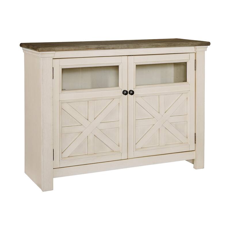 Signature Design by Ashley Bolanburg Antique White/ Gray Casual TV Stand