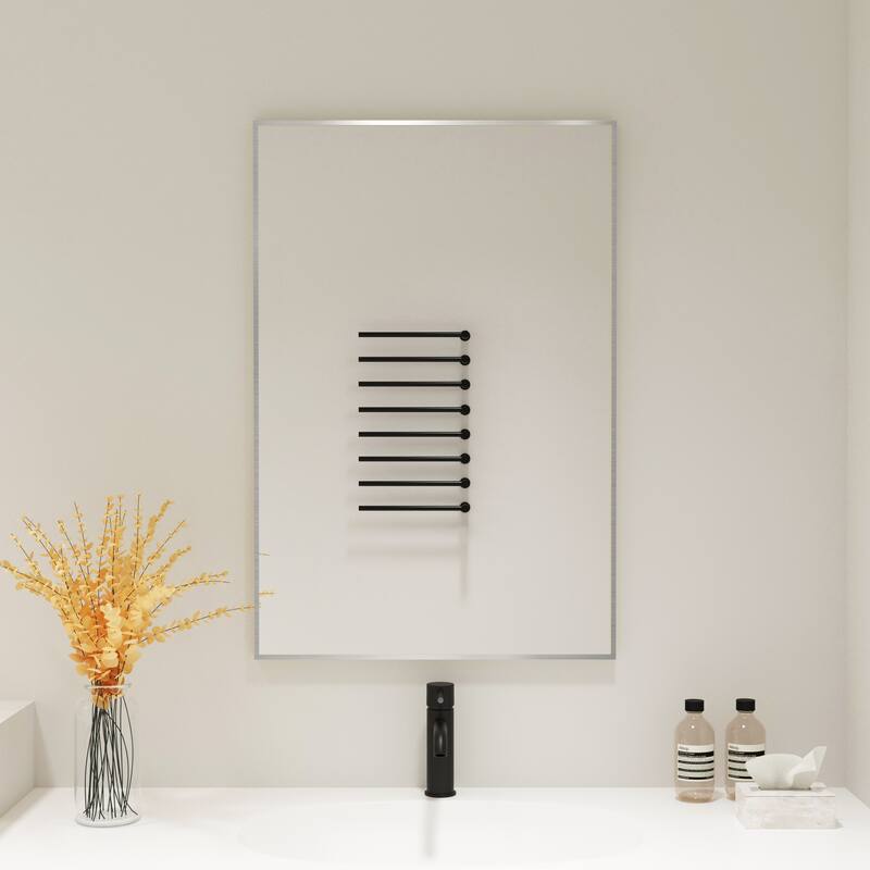 Aluminum Alloy Framed Wall Mounted Bathroom Vanity Accent Mirror in