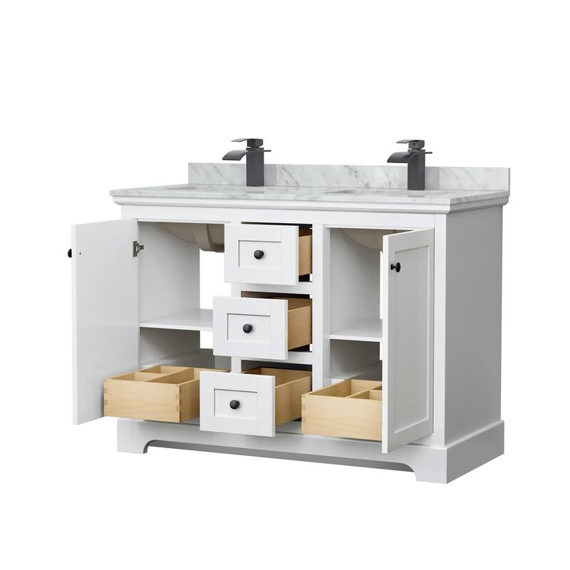 Wyndham Collection Avery 48" Free Standing Double Basin Vanity Set