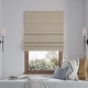 preview thumbnail 1 of 7, Sun Zero Pryer Textured Total Blackout Cordless 1-Piece Roman Shade 27" x 64" - Beige