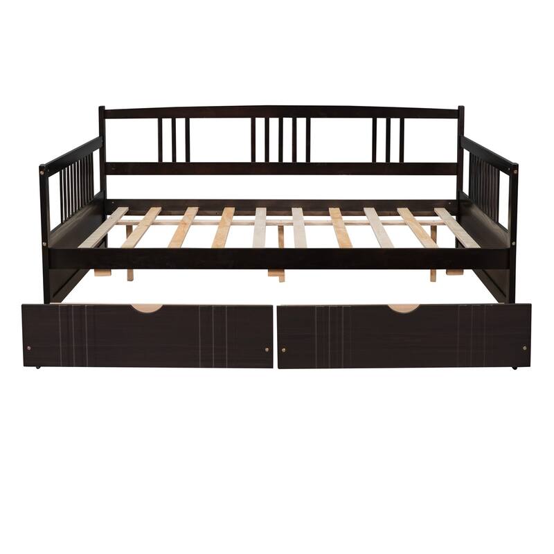Merax Wood Daybed with Two Drawers