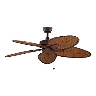 Fanimation Windpointe 52 inch Indoor/Outdoor Ceiling Fan - Rust with Antique Narrow Oval blades