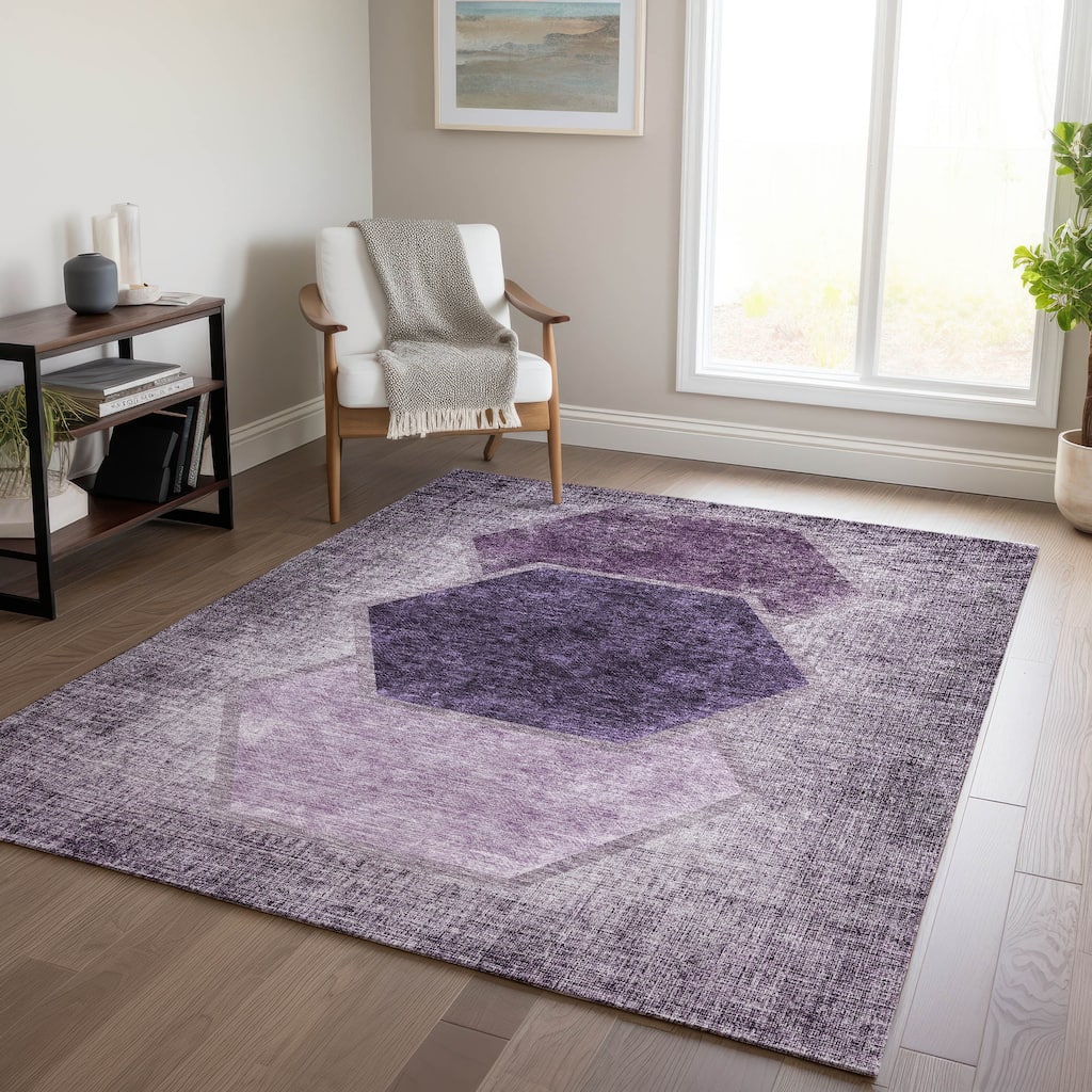 Machine Washable Indoor/ Outdoor Chantille Modern Boho Rug