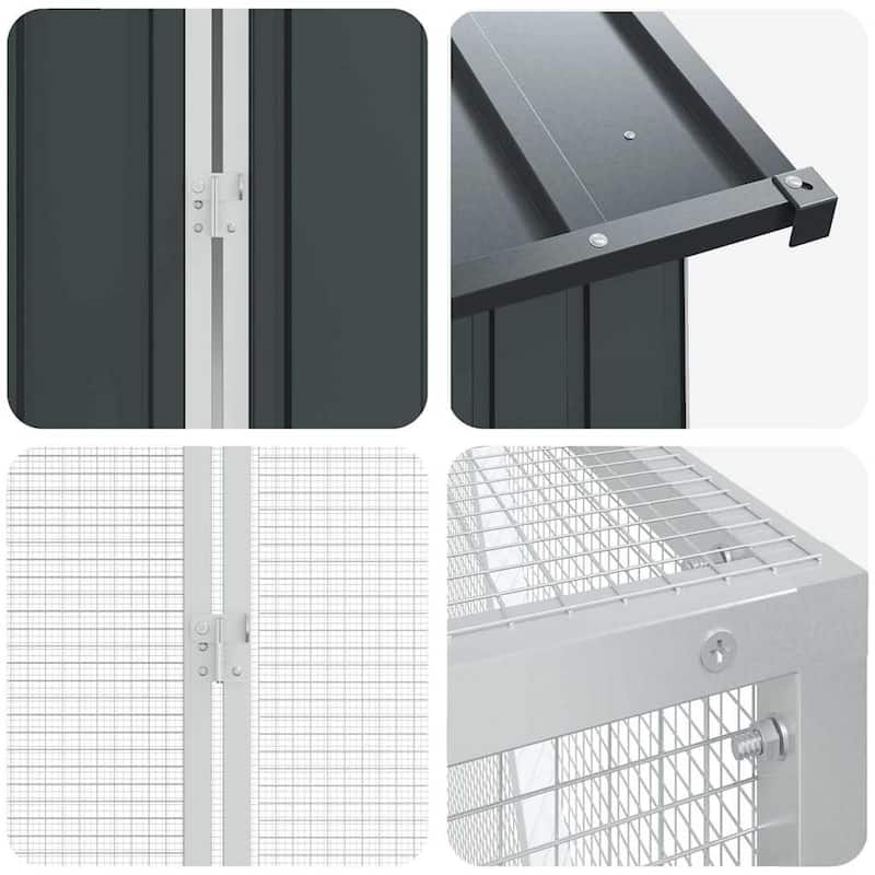 vidaXL Bird Cage Anthracite Galvanized steel