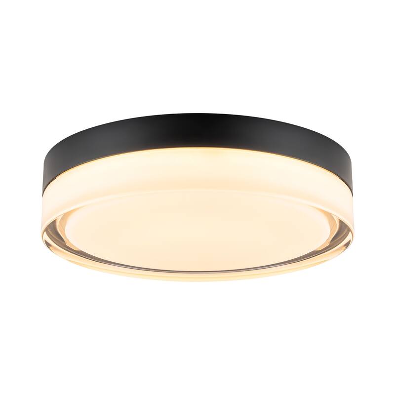 Modern Black Dome Dimple Glass Wall Sconce Frosted Clear Glass Flush Mount Light