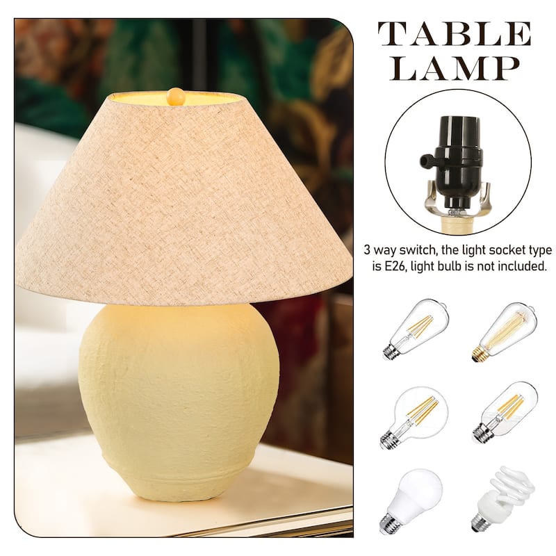 Ceramic Table Lamp with Linen Shade